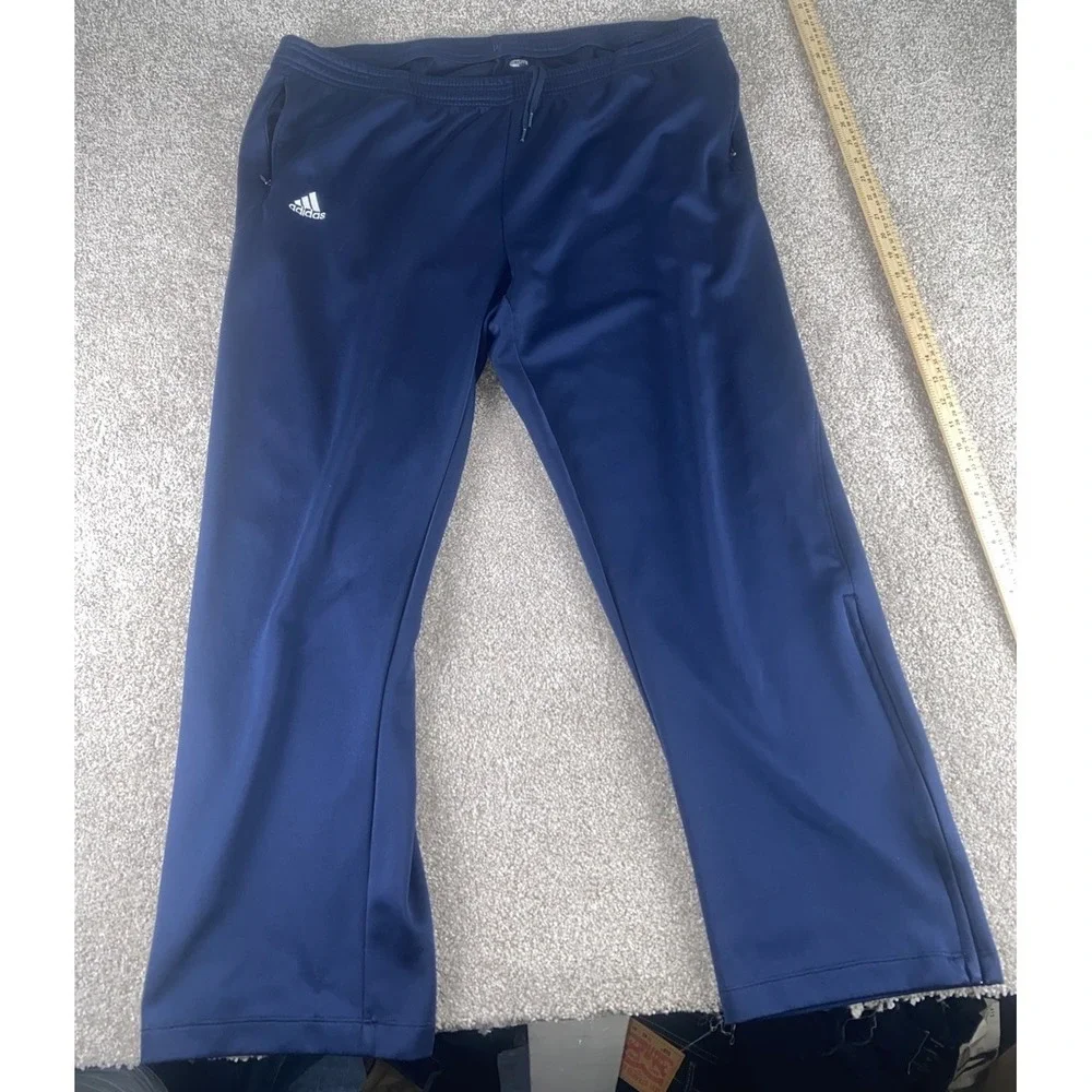 Adidas Mens 3XL Climalite Track Pants Adjustable Drawstring Pockets Performance